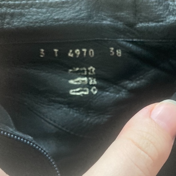 Prada Black Leather Ankle Wedge Boots, size 8 - Picture 3 of 11